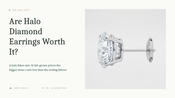 Are Halo Diamond Earrings Worth It? The OOO Edit cover, Carat Club Co.