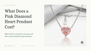 What Does a Pink Diamond Heart Pendant Cost? The OOO Edit cover, Carat Club Co.