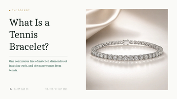 What Is a Tennis Bracelet? The OOO Edit cover, Carat Club Co.