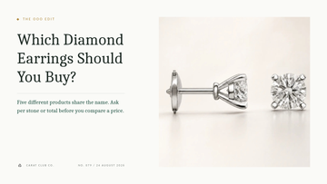 Which Diamond Earrings Should You Buy? The OOO Edit cover, Carat Club Co.