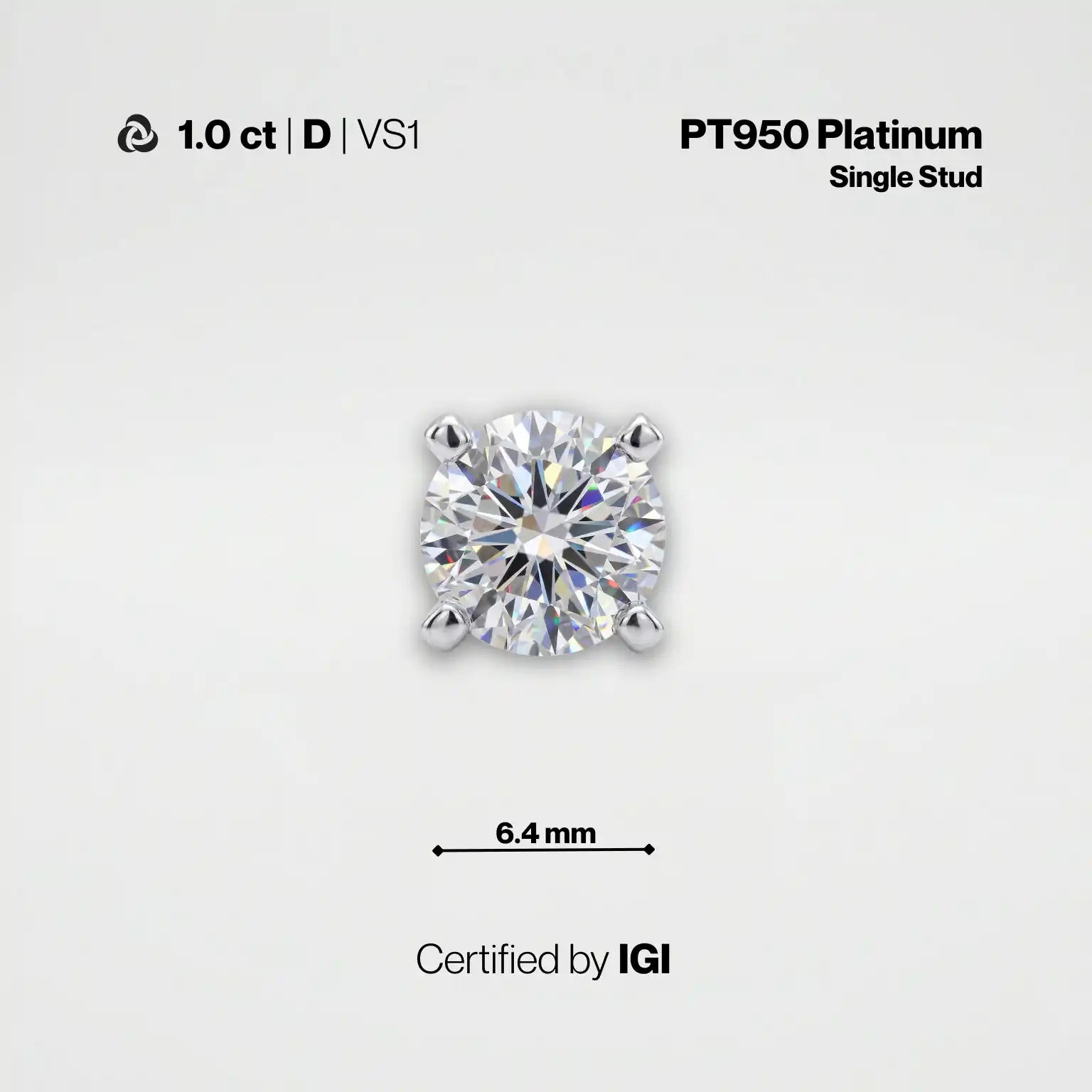 Lab-Grown Diamond Stud Earrings | IGI Certified | Carat Club Co. - Carat Club Co.