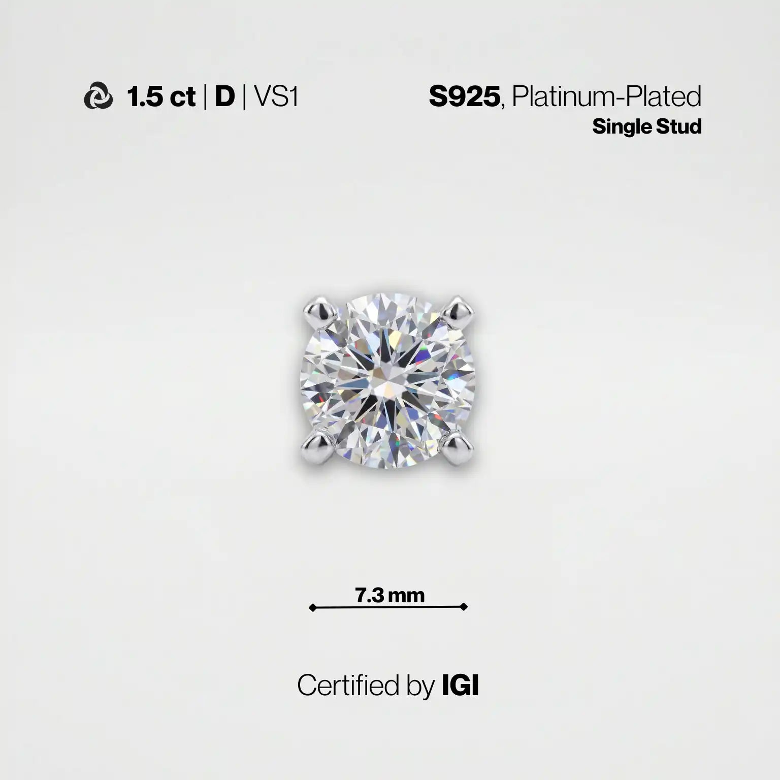 Lab-Grown Diamond Stud Earrings | IGI Certified | Carat Club Co. - Carat Club Co.