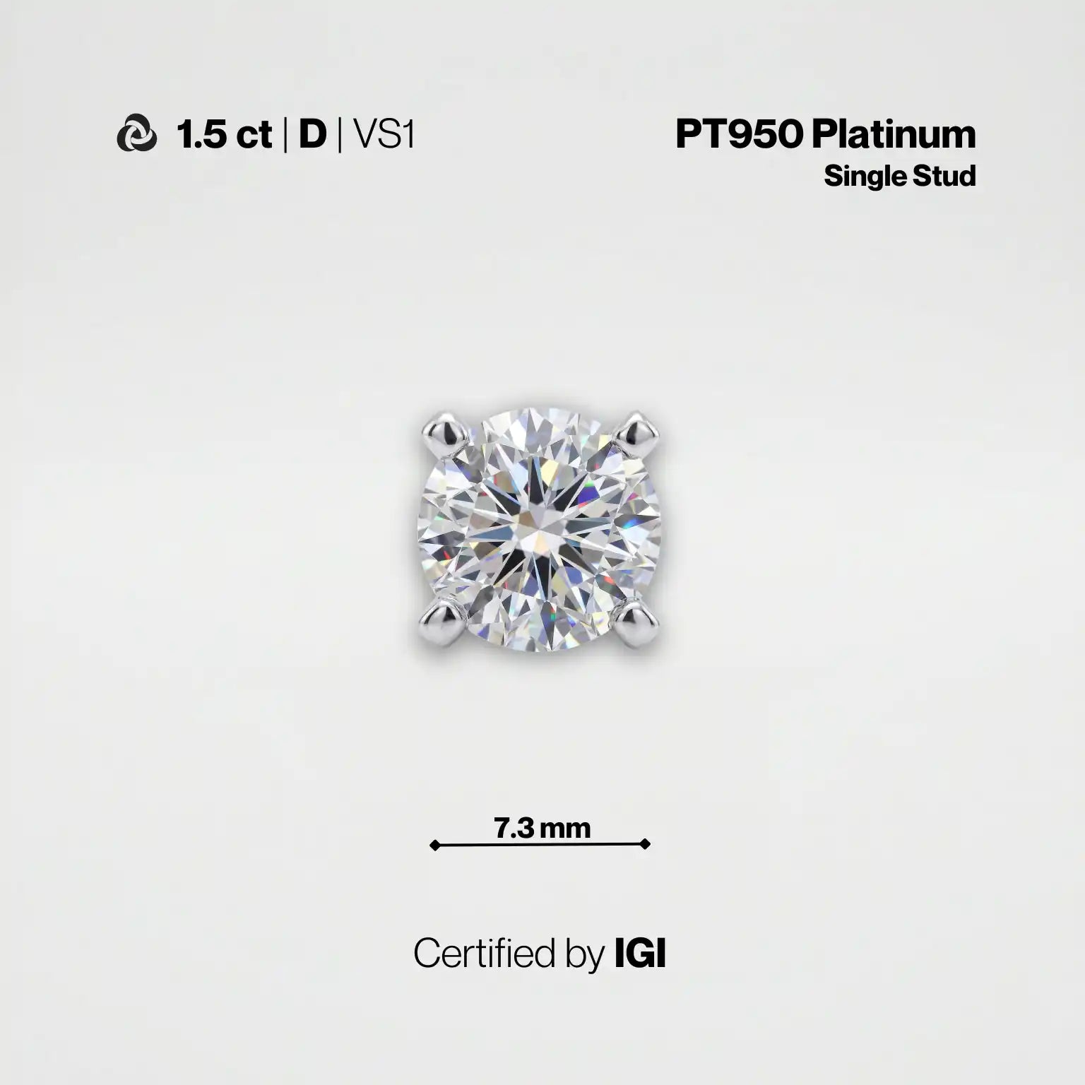 Lab-Grown Diamond Stud Earrings | IGI Certified | Carat Club Co. - Carat Club Co.