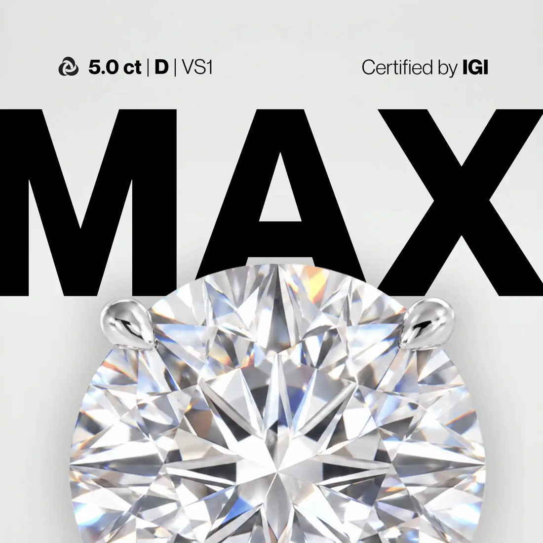 3 - 10 ct 培育鑽石耳釘耳環MAX | Lab-Grown Diamond Stud Earrings MAX | IGI 認證