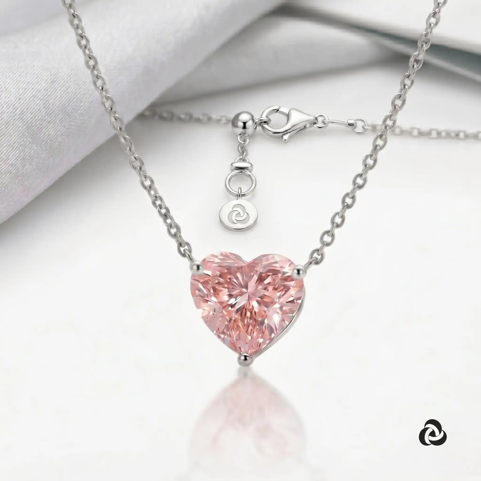 2ct Lab - Grown Fancy Pink Diamond Sweetheart Pendant Necklace | IGI Certified | Carat Club Co. - Carat Club Co.