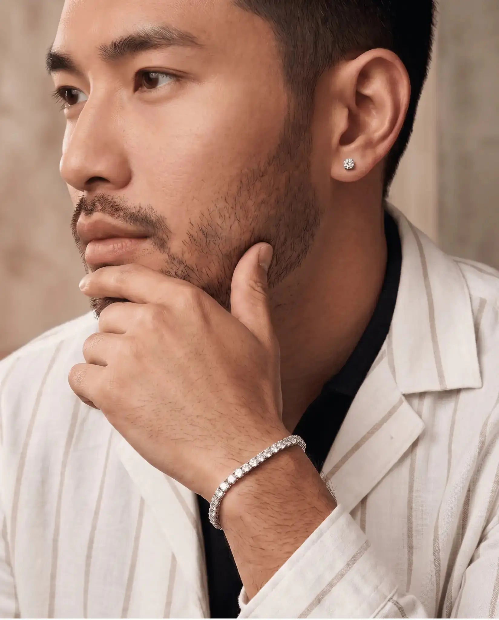 MEN Lab-Grown Diamond Tennis Bracelet | D Color VS1 Carat Club Co. Bracelet m3s0x4-xe.myshopify.com 0-05-1ct-lab-grown-diamond-tennis-bracelet-d-color-vs1-3-25-35ctw-copy    