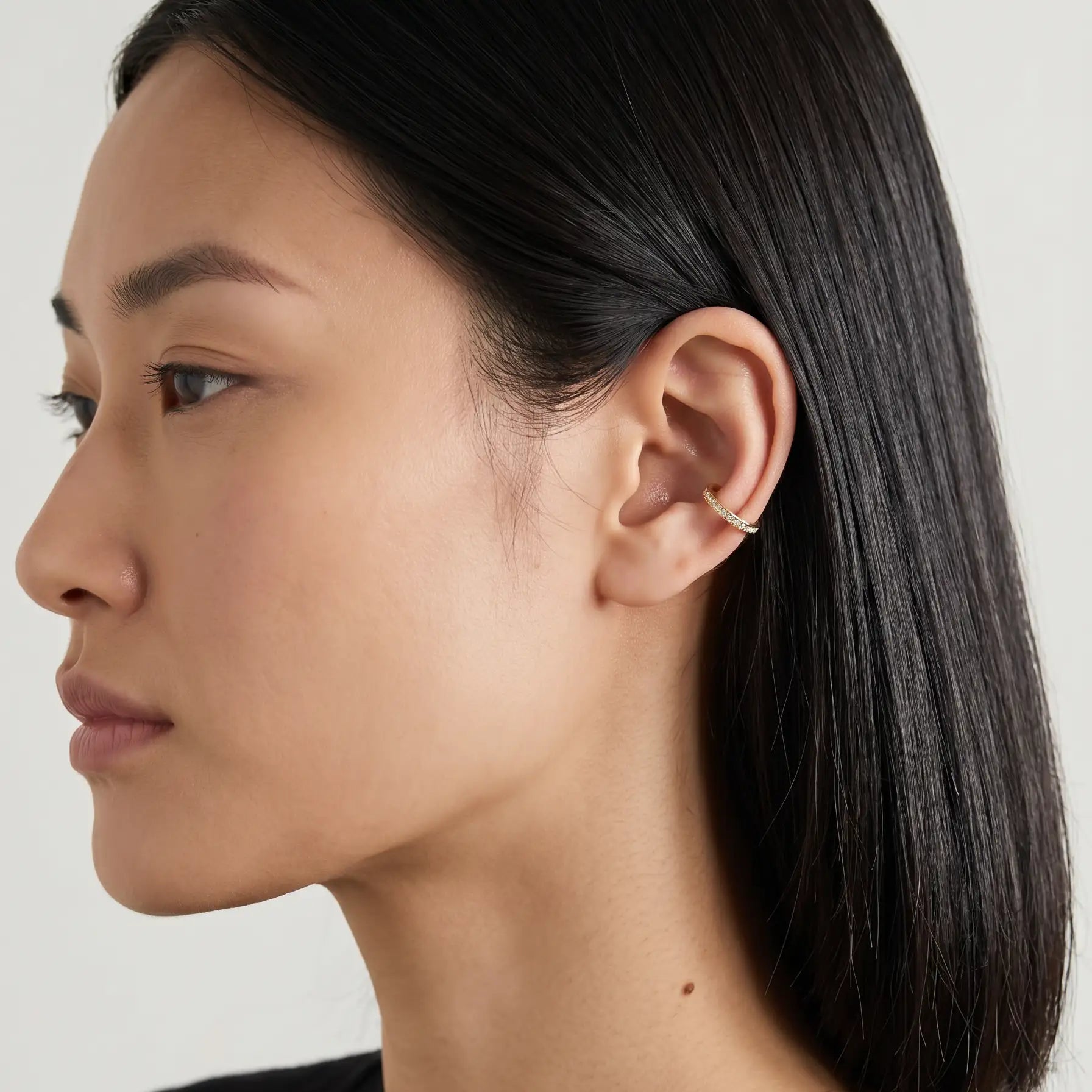 The Aura Linear Diamond Ear Cuff