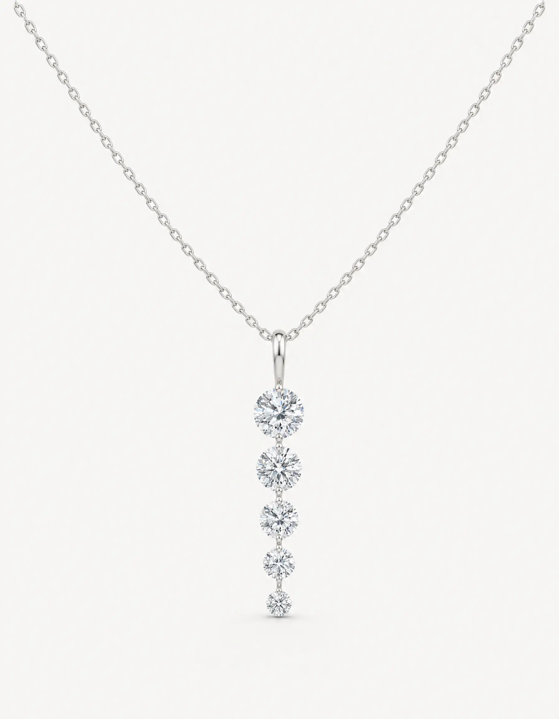 4.5ct The Rhapsody 5-Stone Diamond Pendant Necklace | IGI Certified Carat Club Co. Necklaces Carat Club Co. 4-5ct-the-rhapsody-5-stone-diamond-pendant-necklace-igi-certified PT950 Platinum PT950 Platinum  