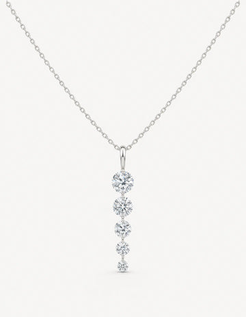 4.5ct The Rhapsody 5-Stone Diamond Pendant Necklace | IGI Certified Carat Club Co. Necklaces Carat Club Co. 4-5ct-the-rhapsody-5-stone-diamond-pendant-necklace-igi-certified PT950 Platinum PT950 Platinum  