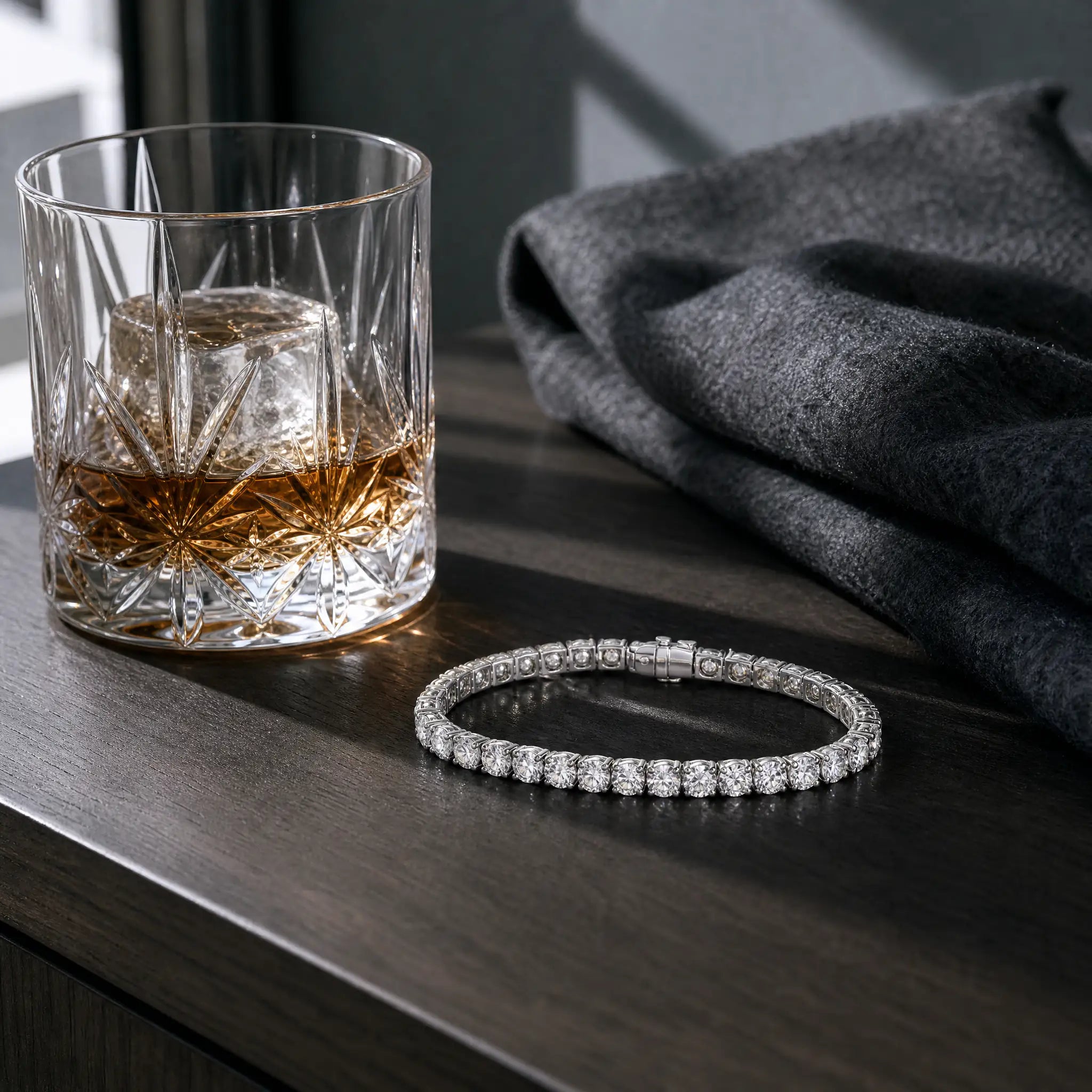 MEN Lab-Grown Diamond Tennis Bracelet | D Color VVS2 Carat Club Co. Bracelet Carat Club Co. 0-05-1ct-lab-grown-diamond-tennis-bracelet-d-color-vs1-3-25-35ctw-copy    