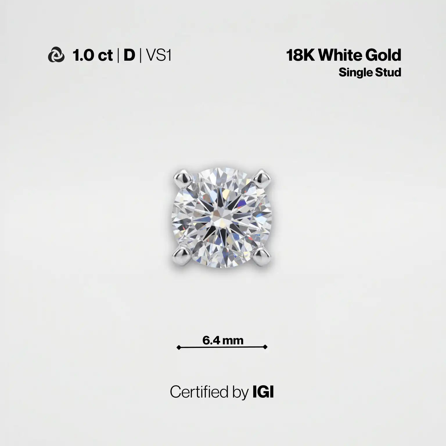 Lab-Grown Diamond Stud Earrings | IGI Certified | Carat Club Co. - Carat Club Co.
