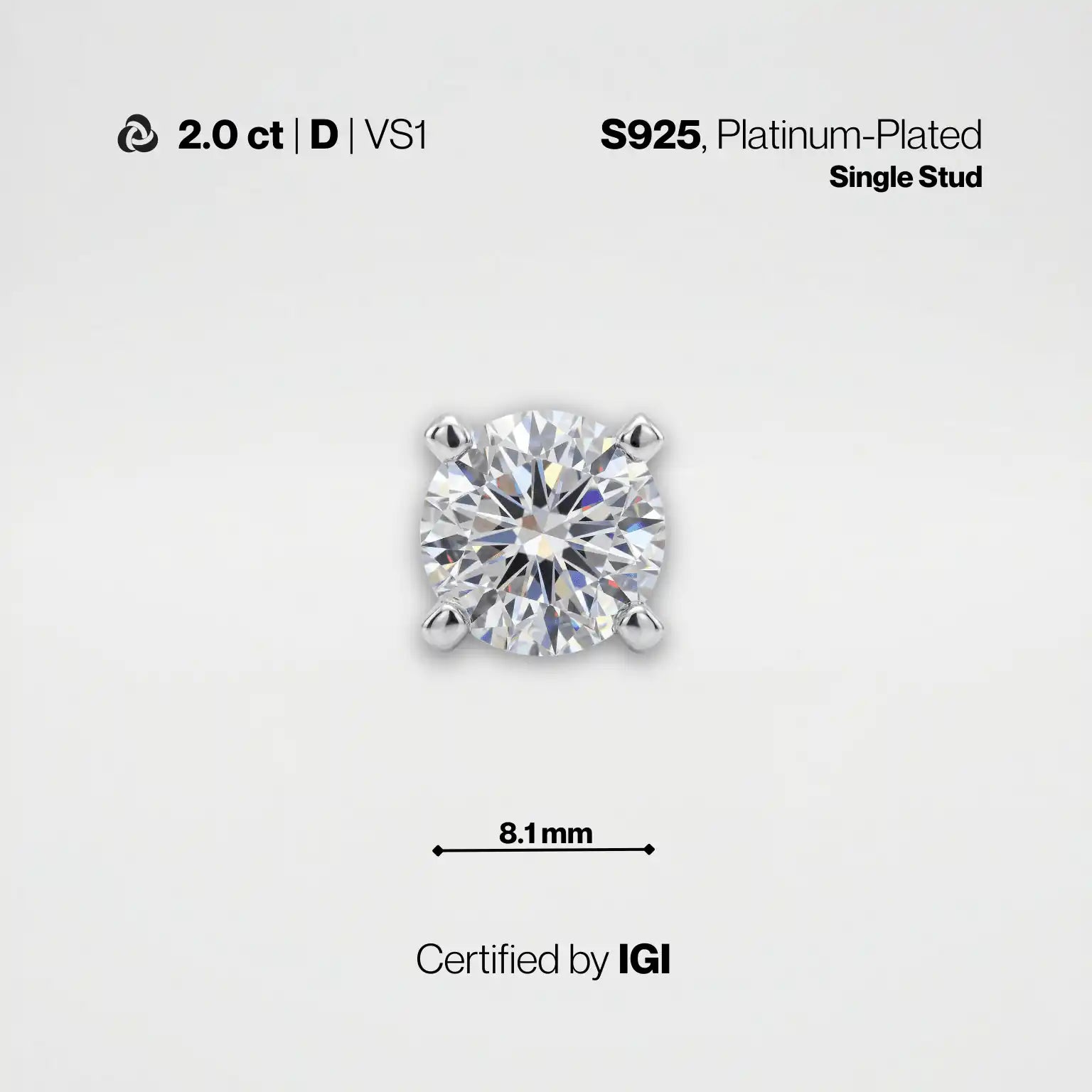 Lab-Grown Diamond Stud Earrings | IGI Certified | Carat Club Co. - Carat Club Co.