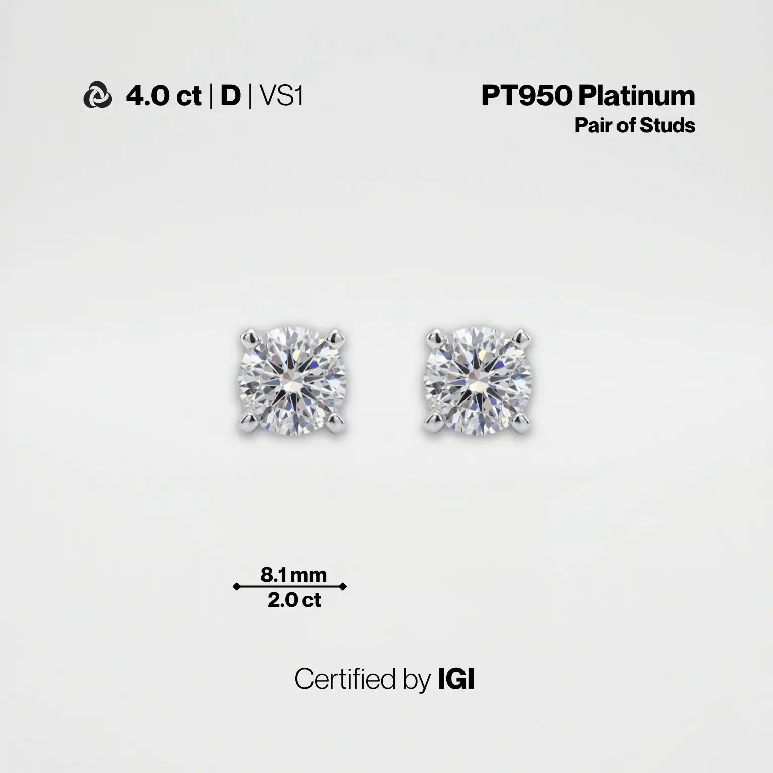 Lab-Grown Diamond Stud Earrings | IGI Certified | Carat Club Co. - Carat Club Co.