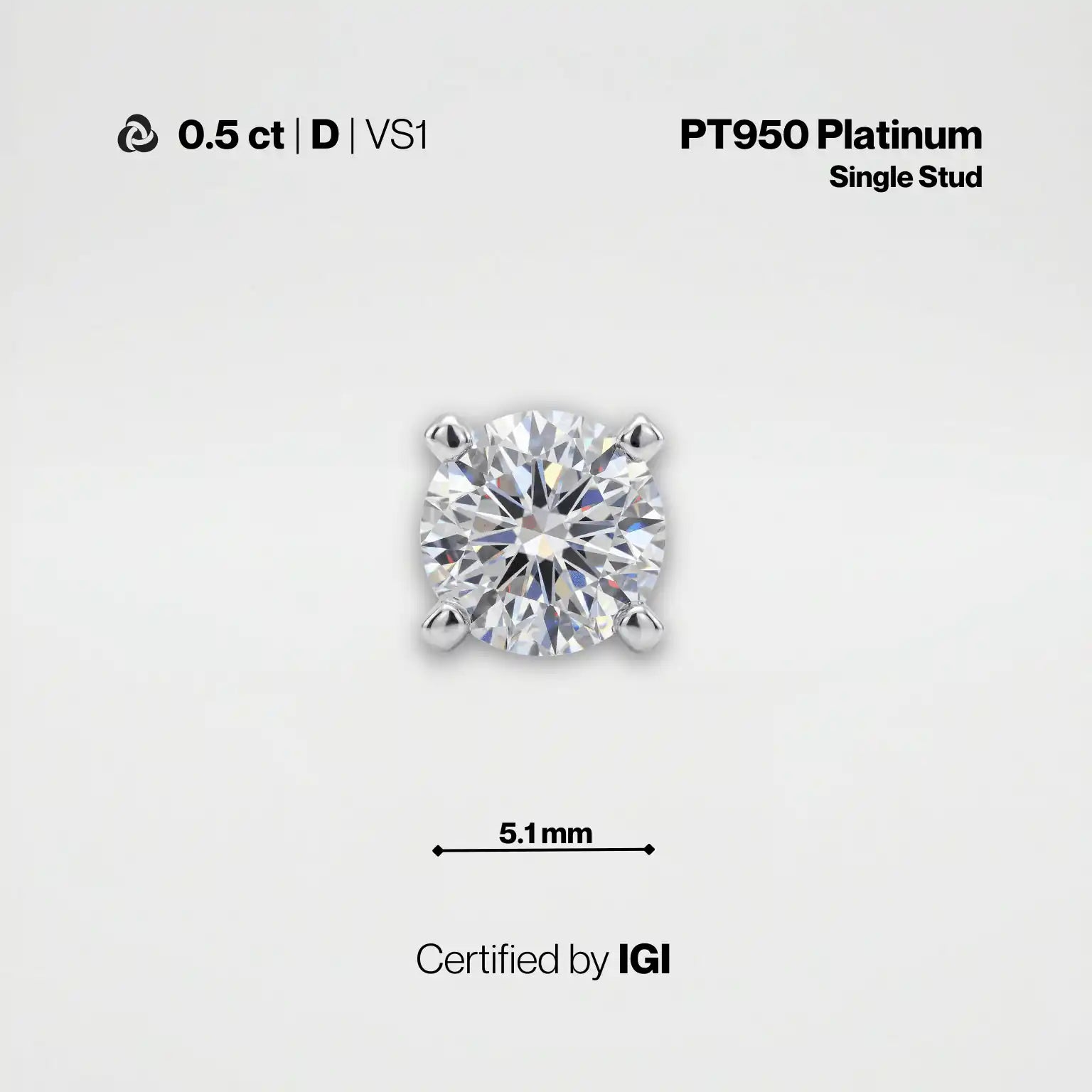 Lab-Grown Diamond Stud Earrings | IGI Certified | Carat Club Co. - Carat Club Co.