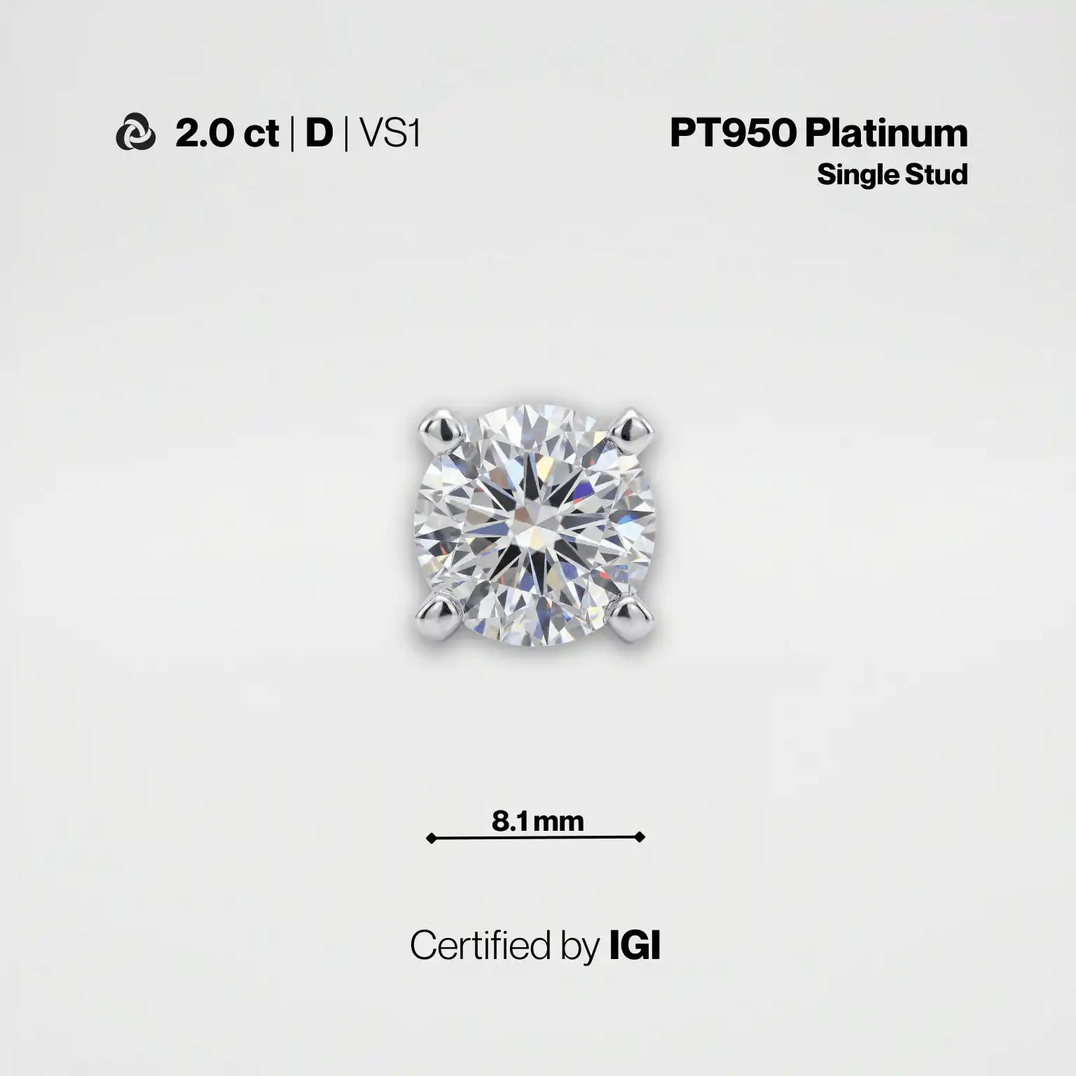Lab-Grown Diamond Stud Earrings | IGI Certified | Carat Club Co. - Carat Club Co.