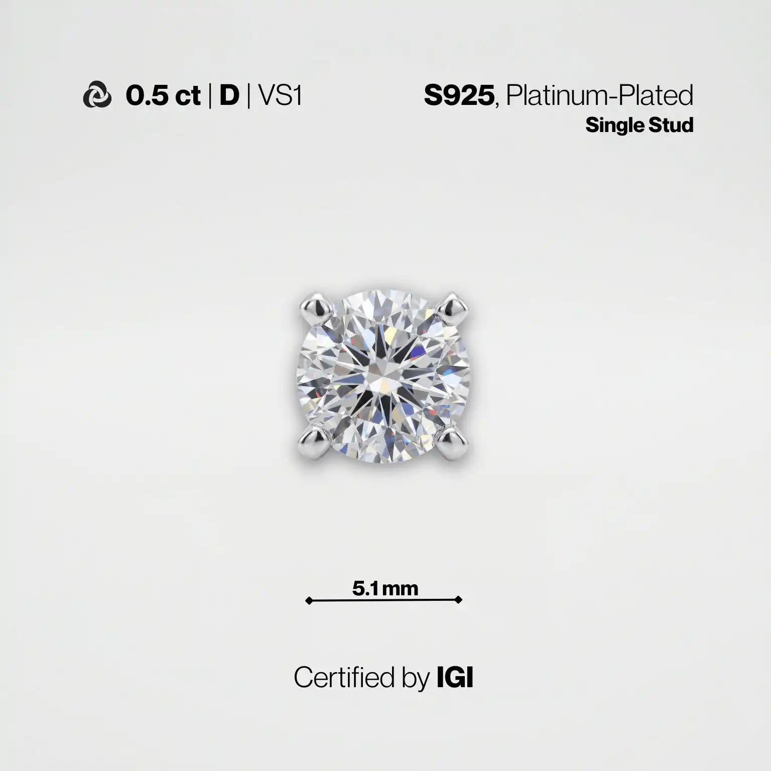Lab-Grown Diamond Stud Earrings | IGI Certified | Carat Club Co. - Carat Club Co.